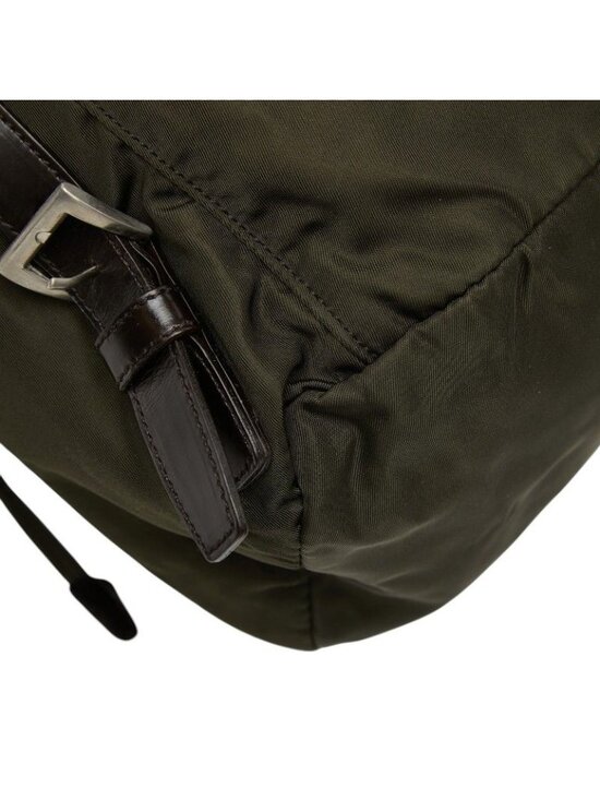 Prada Backpack Green Nylon Leather main image 10